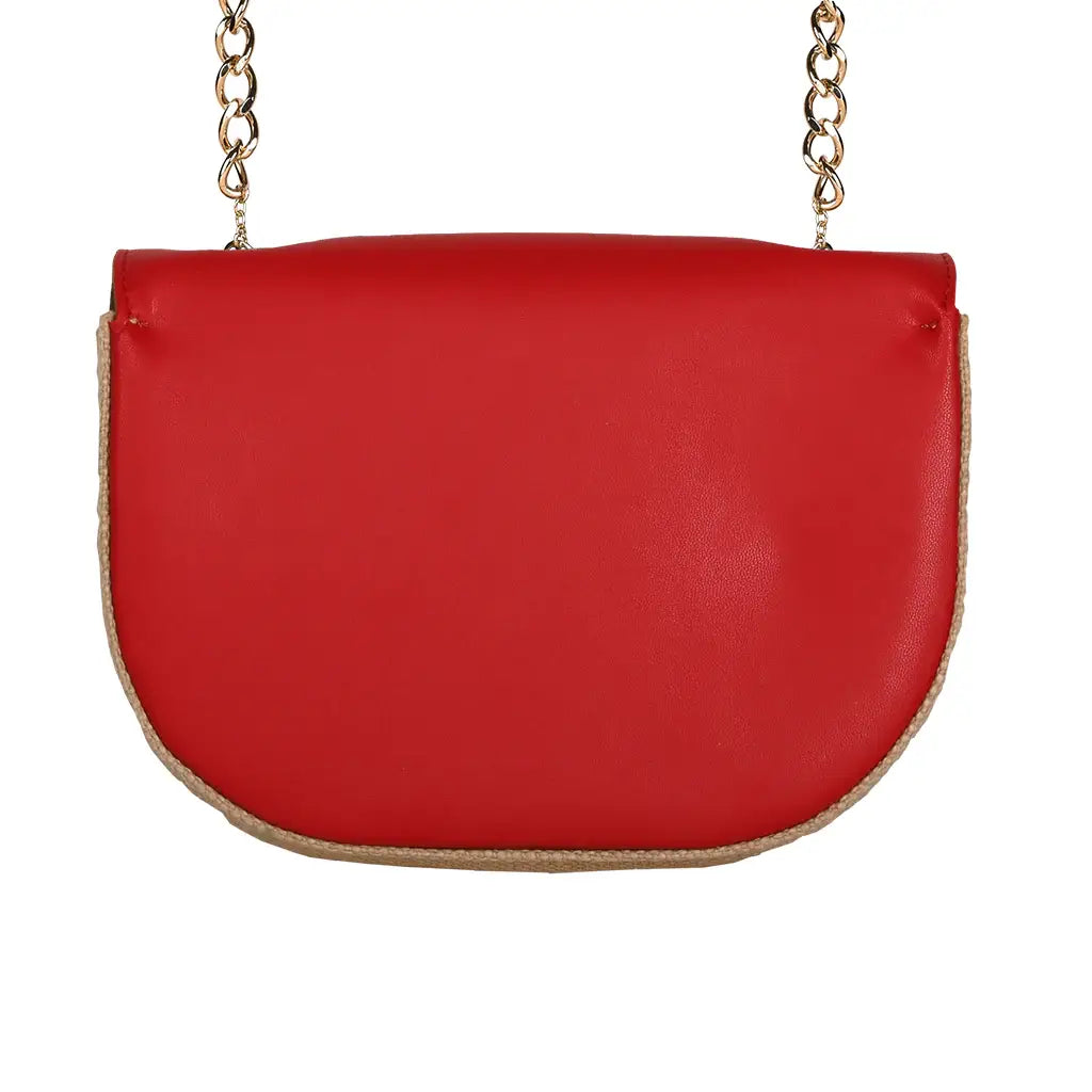 Anema Red Vegan Leather Organic Hemp Crossbody